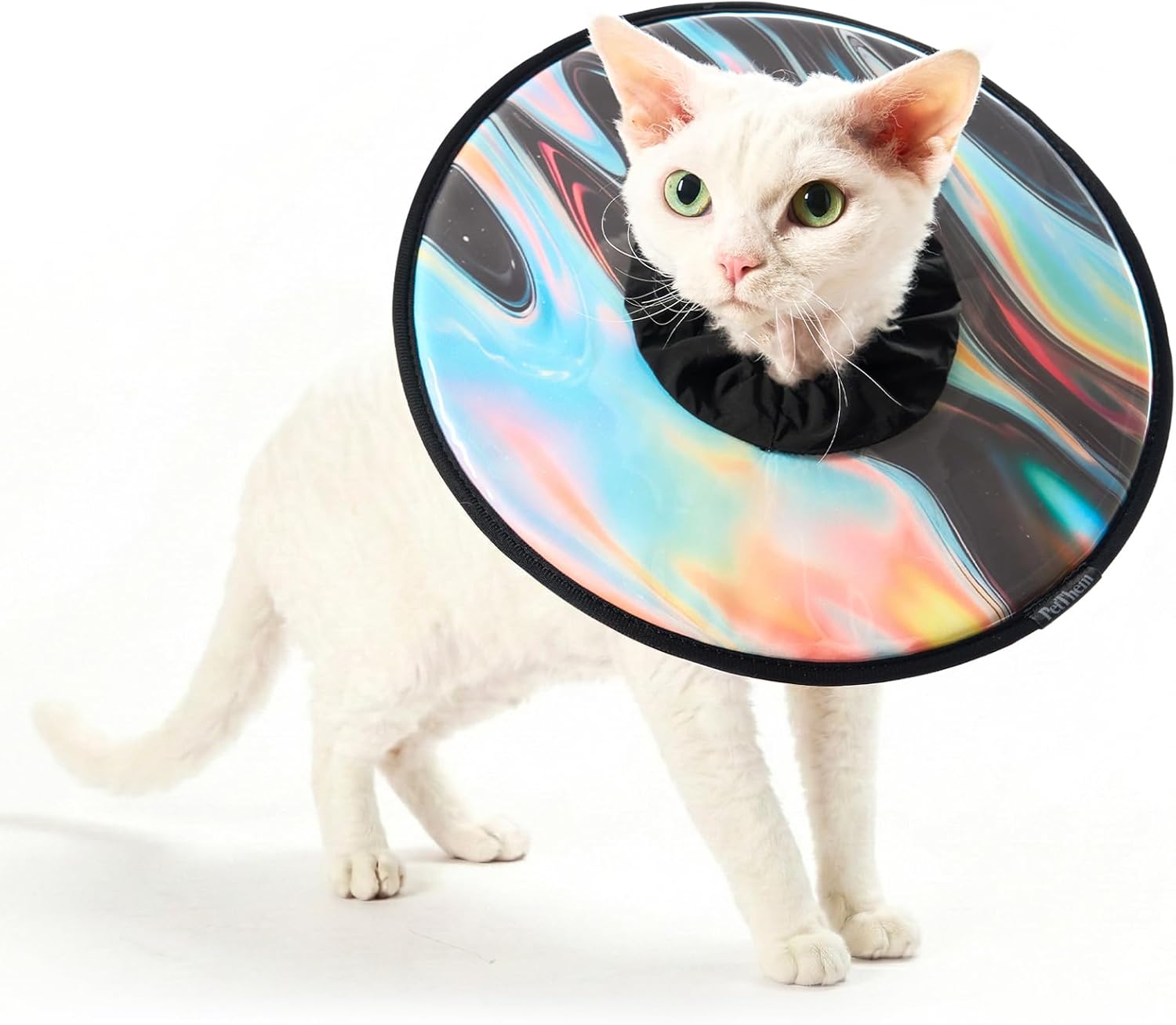 PetThem Soft Cat Cone Collar, Adjustable Cat Recovery Collar, Elizabethan Collar for Cats and Small Dogs